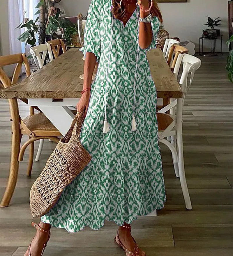 Michaela - Bohemian Dress with Belly Coverage