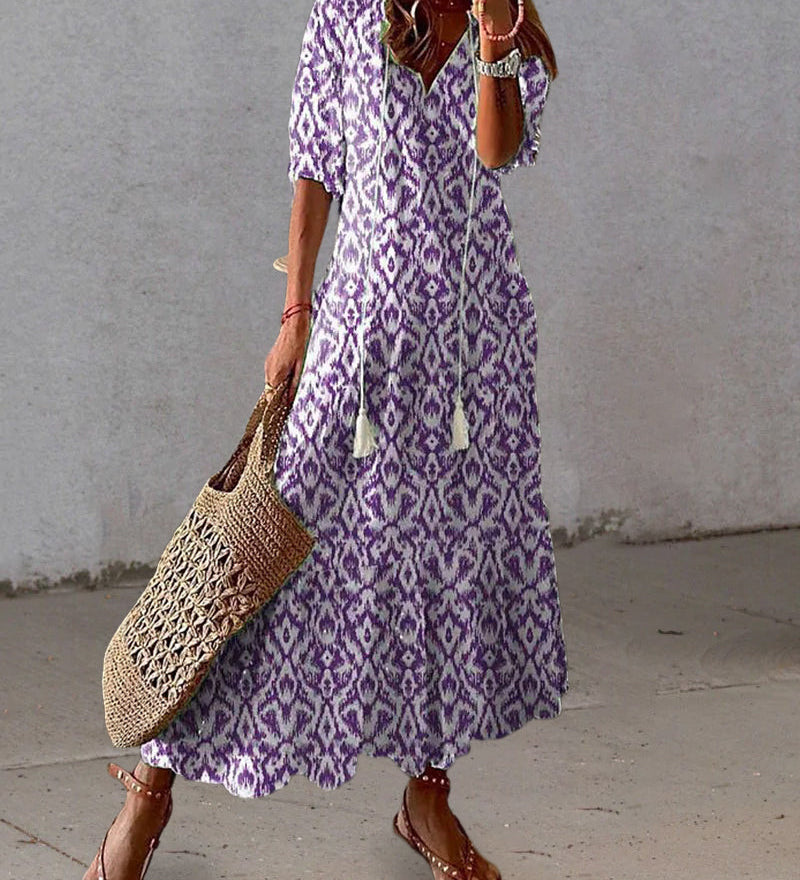 Michaela - Bohemian Dress with Belly Coverage