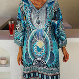 Emelia - Colorful Bohemian Print Dress
