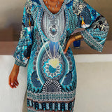Emelia - Colorful Bohemian Print Dress
