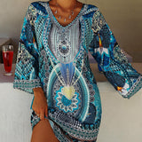 Emelia - Colorful Bohemian Print Dress