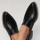 Zofia™ | Black Patchwork Moccasins