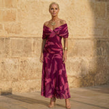 Celeste | Sophisticated Leaf Pattern Dress