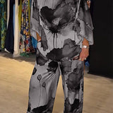 Chic Paisley Print Ensemble