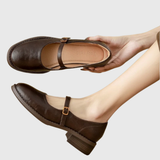 Manon | Timeless and Cozy Leather Mary Jane Shoes