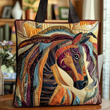 Handcrafted Bag - Vibrant Mosaic Horse Pattern