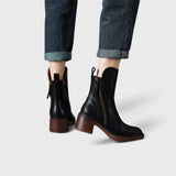 Garciel - Stylish Leather Ankle Booties