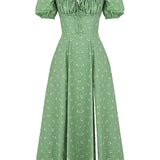 Aviana - Puff Sleeve Floral Dress