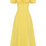 Aviana - Puff Sleeve Floral Dress