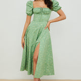 Aviana - Puff Sleeve Floral Dress
