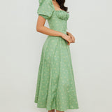 Aviana - Puff Sleeve Floral Dress