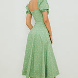 Aviana - Puff Sleeve Floral Dress