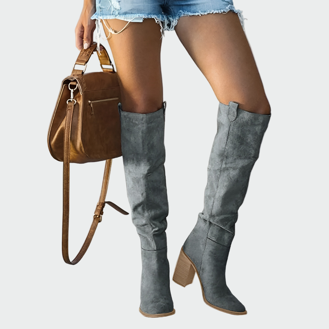 Leather Knee-High Orthopedic Boots