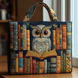 Vintage Book-Inspired Owl Artisan Tote