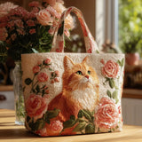 Handcrafted Quilted Tote - Rose Design