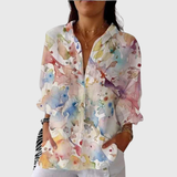 Vibrant and Airy Printed Blouse