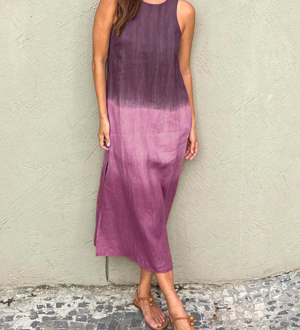 Gradient Casual Dress - Heather