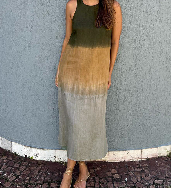 Gradient Casual Dress - Heather