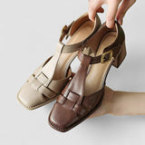 Elyxiana | T-Strap Orthopedic Block Heels