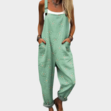 Marta | Cozy Green Striped Jumpsuit