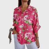 Vibrant Printed Blouse with a Lightweight Design
