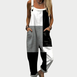 Nerea | Stylish Black and White Strappy Jumpsuit for Ultimate Comfort
