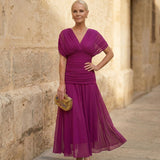 Fiona | Chic Fuchsia Elegance Dress