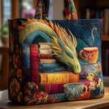 Handcrafted Quilted Tote - Reading Dragon Design