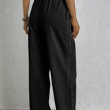 Shania - Button-Detail Relaxed Trousers