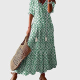 Amalia | Retro Bohemian Maxi Dress for Summer