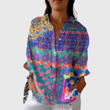 Vibrant Printed Blouse with a Lightweight Design