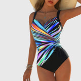 Cross-Design Sculpting Swimsuit
