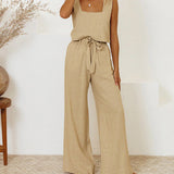 Megan - Sleek Minimalist Top with Flared Trousers