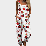 Elisa | Cozy Ladybird-Print Jumpsuit with Comfortable Straps