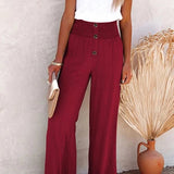 Riana - Relaxed Fit High-Waisted Trousers