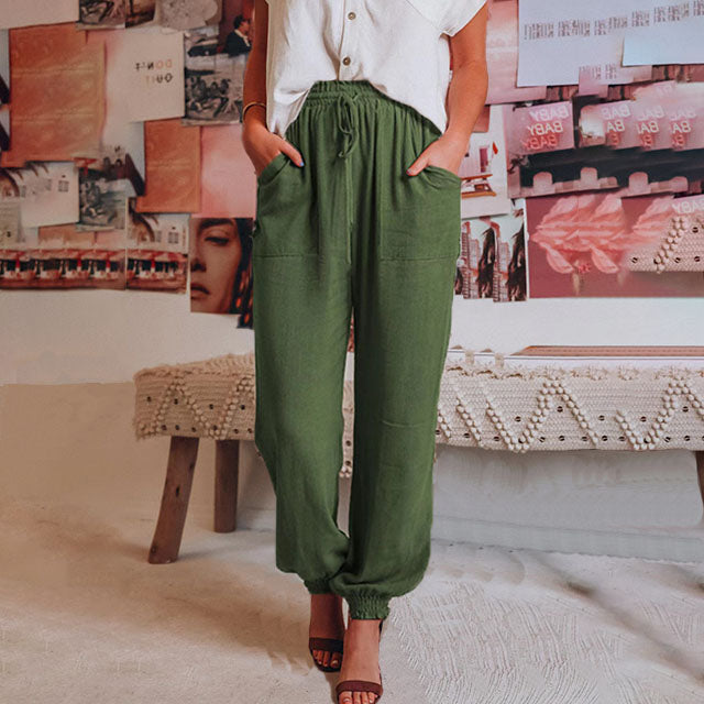 Kaeli – Stylish Joggers with Adjustable Tie