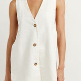 Fiona - Button-Detail Sleeveless Ensemble