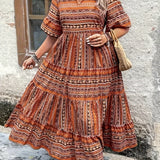 Joraine - Elegant Ethnic Flow Dress