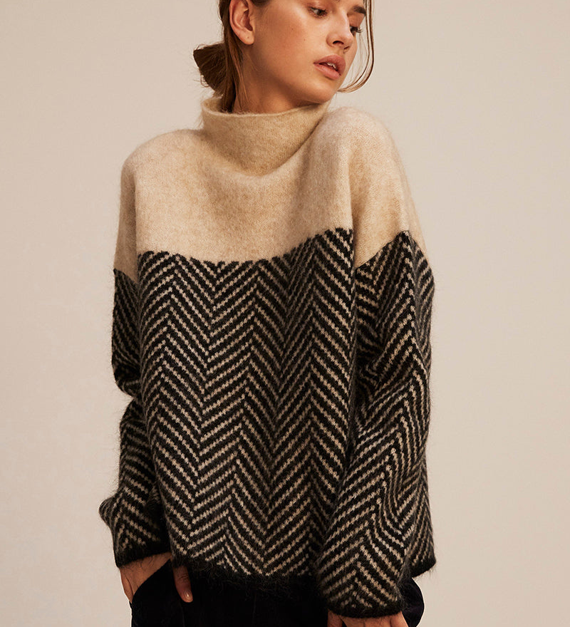 Norah | High-Neck Cotton Sweater