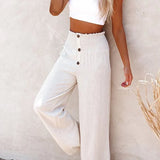 Riana - Relaxed Fit High-Waisted Trousers