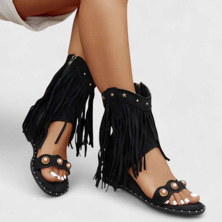 Eira - Stylish Fringe Sandals