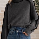 Women's Elegant Stand-Up Collar Jumper