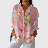 Vibrant Printed Blouse with a Lightweight Design
