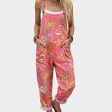 Laura | Stylish Floral Pink Strappy Jumpsuit for Ultimate Comfort
