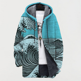 Christiane™ | Wave Motif Hooded Jacket