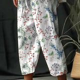 Colorful Patterned Flowing Pants for Women