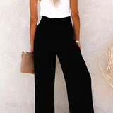 Riana - Relaxed Fit High-Waisted Trousers
