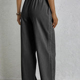 Shania - Button-Detail Relaxed Trousers