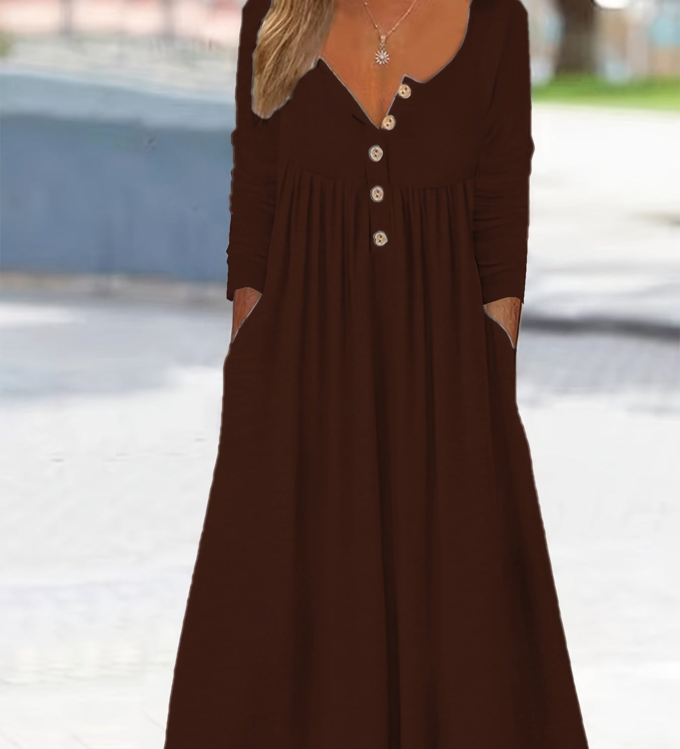 ZARA | Front Button Midi Dress