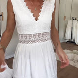 Circe - V-Neck Lace Camisole Dress